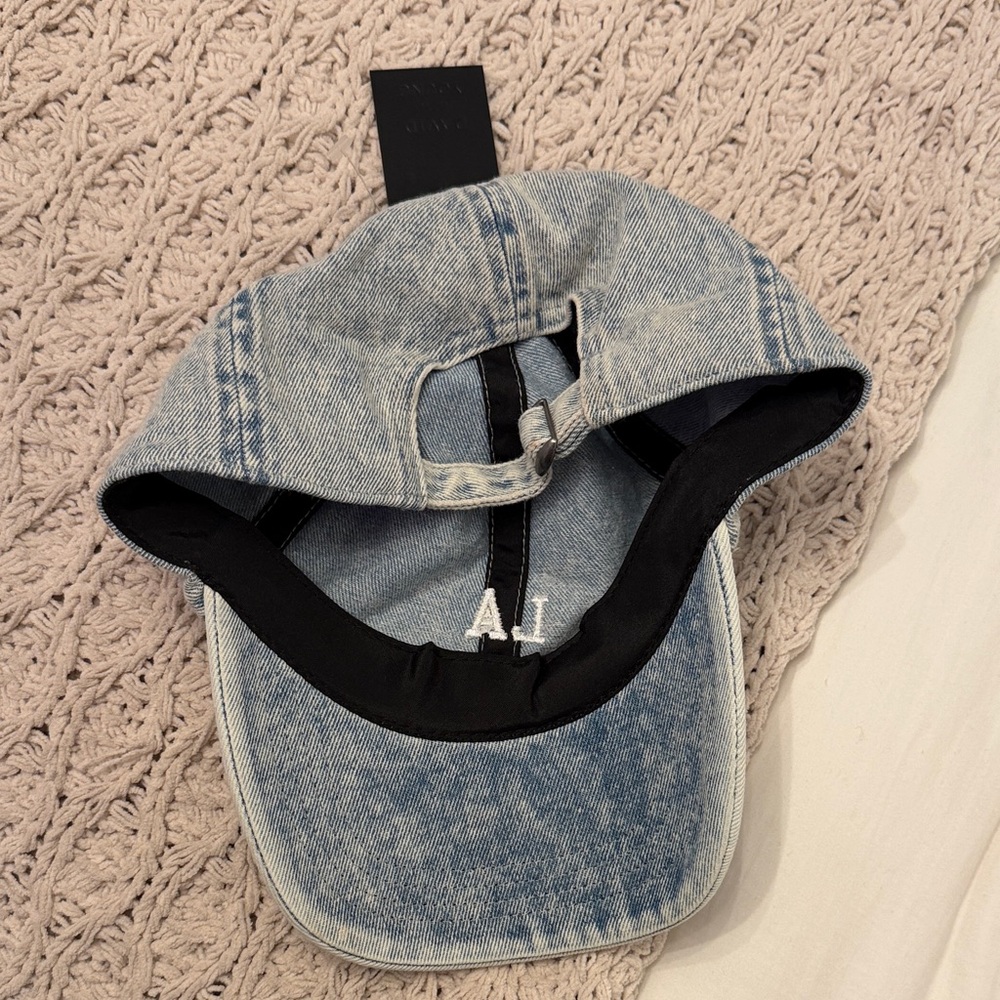 David and Young Light Blue Denim 'LA' Baseball Cap - Picture 2 of 3